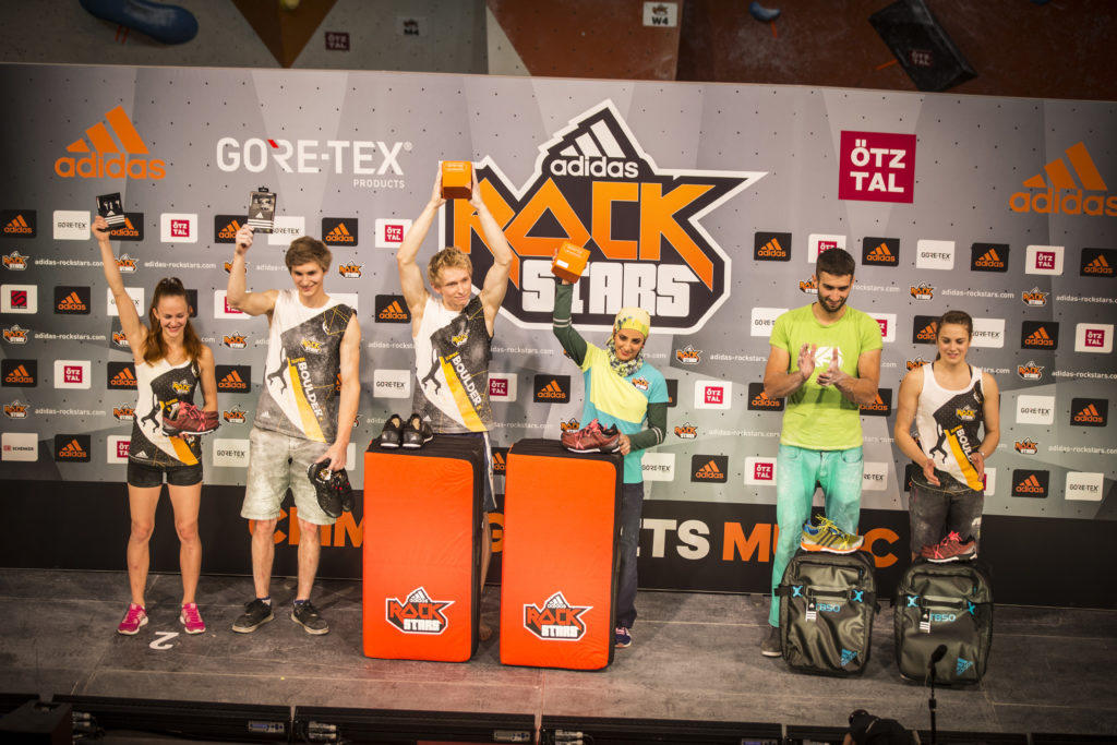 Unsere glücklichen GORE-TEX Be a Rockstar Finalisten bei der Siegerehrung. Pic: E. Holzknecht