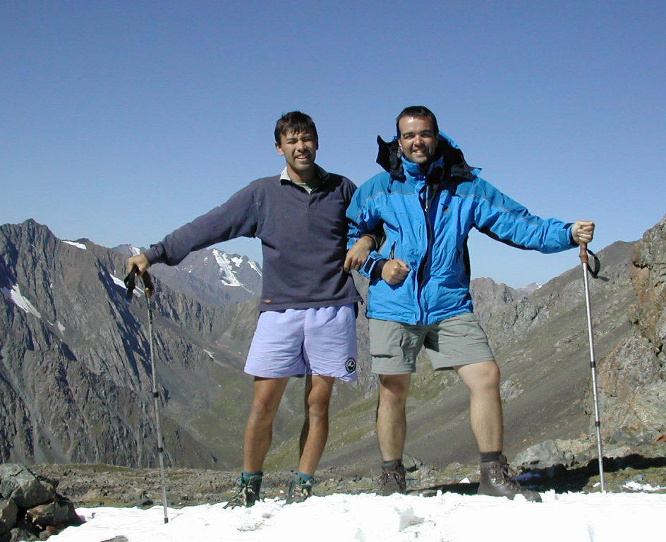 Andreas Marmsoler (rechts) während seiner Tour durch das kirgisische Tjen-Shan-Gebirge.